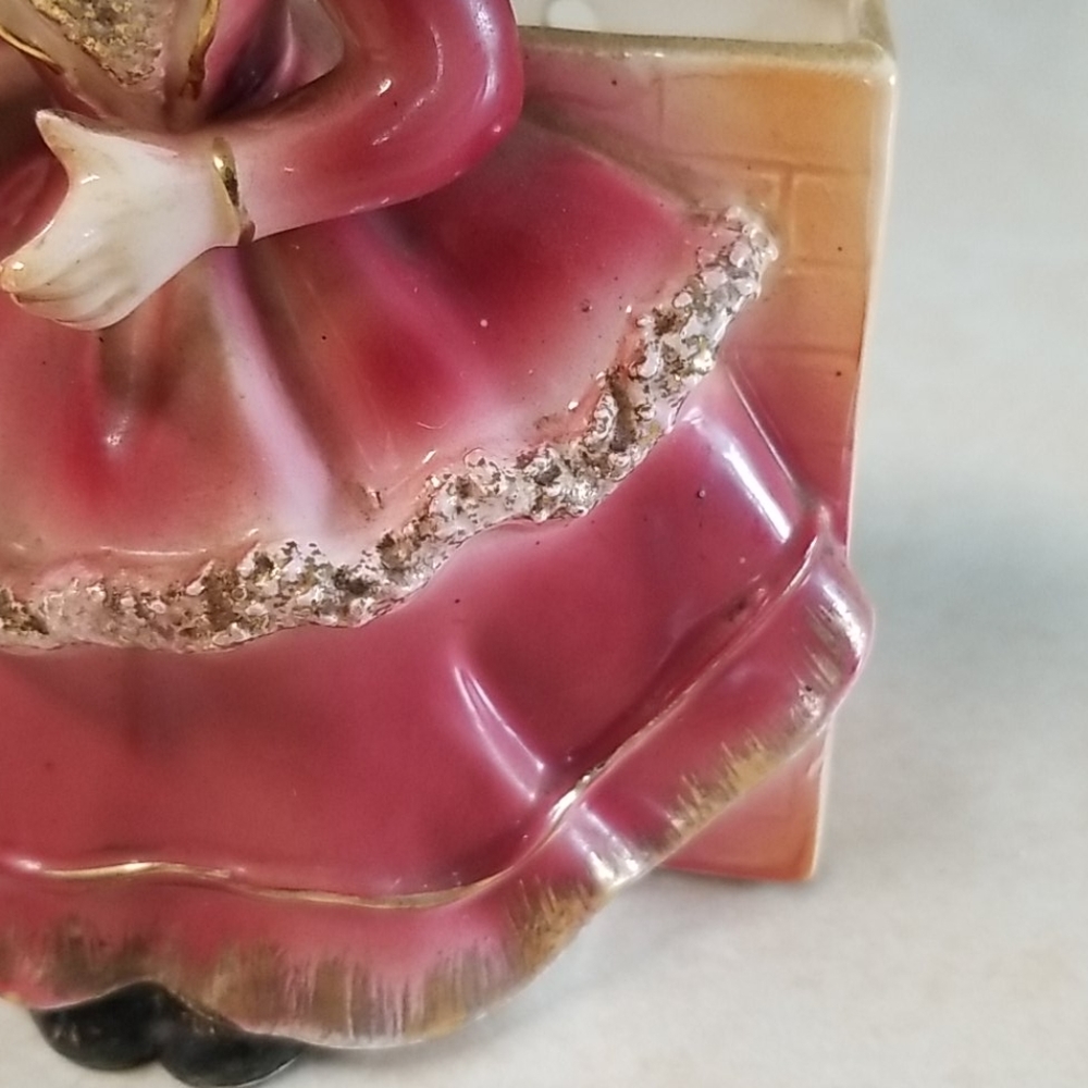 Vintage Grant Crest Jspan Girl Wall Hanger Planter - Picture 7 of 10